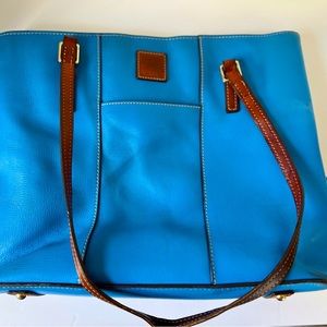 Dooney & Bourke Persian Blue Pebbled Leather Tote Bag